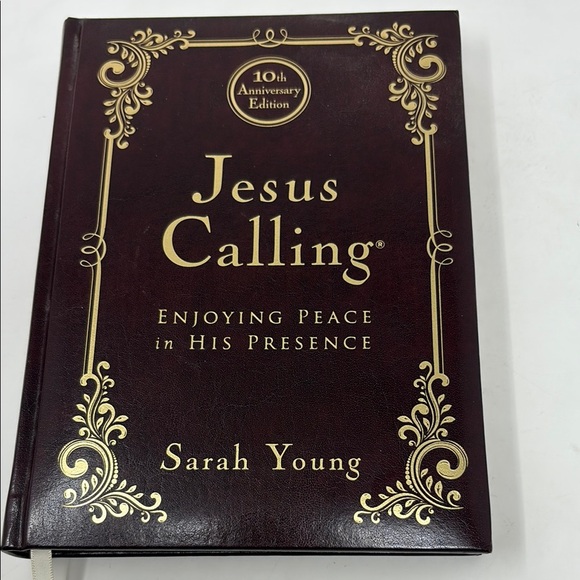 JESUS CALLING Enjoying Peace in His Presence Bonded Leather Book by Sarah Young - Picture 1 of 8